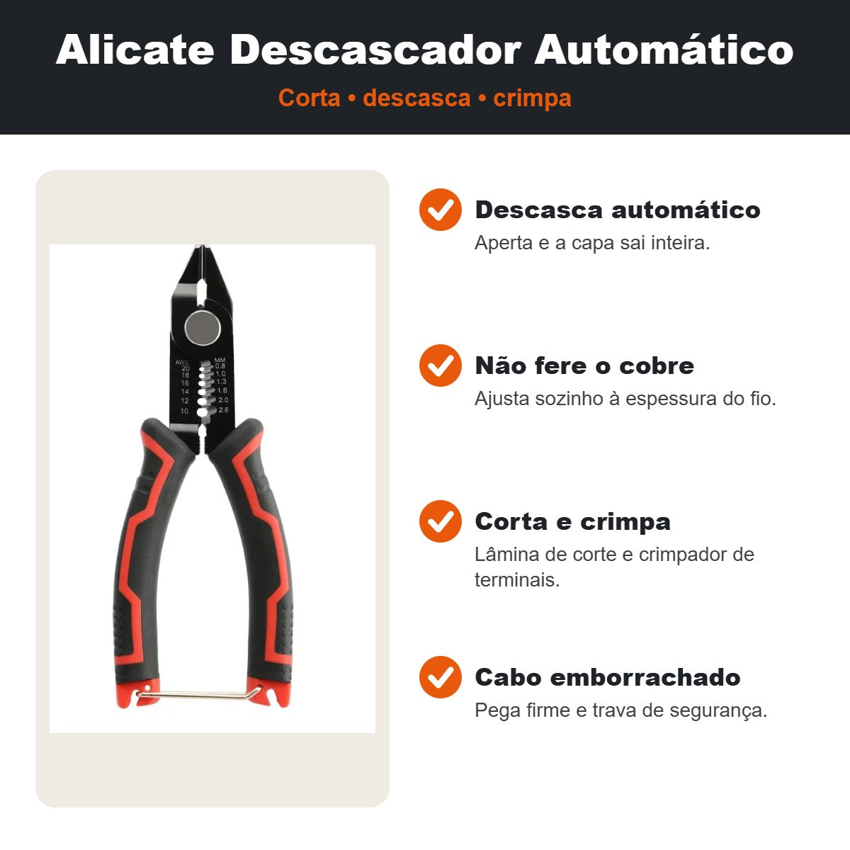 Alicate descascador automático: benefícios