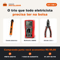Kit Eletricista 3 em 1: Caneta Detectora + Multímetro + Alicate Descascador