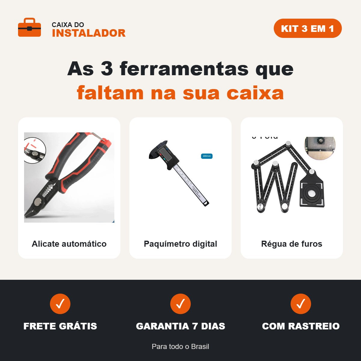 Kit Faz-Tudo 3 em 1 do Instalador