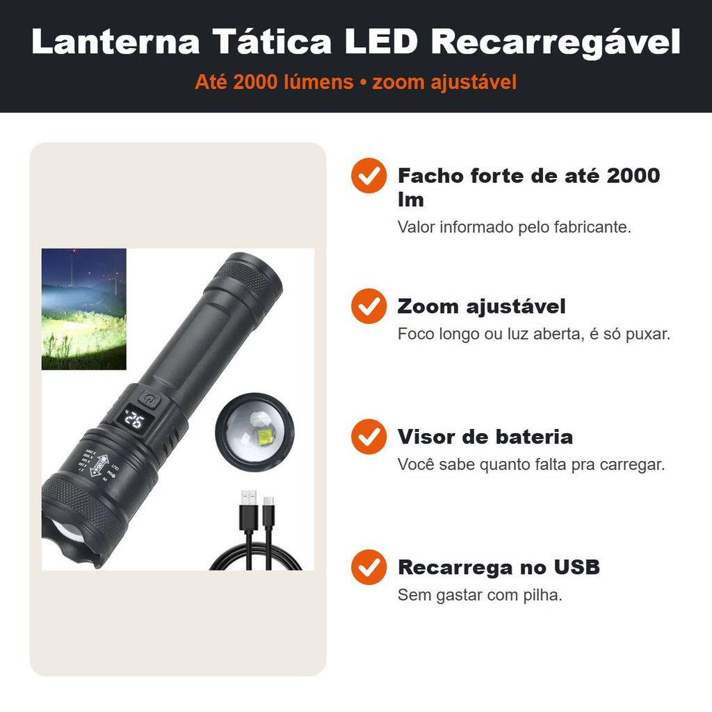 Lanterna tática LED: benefícios