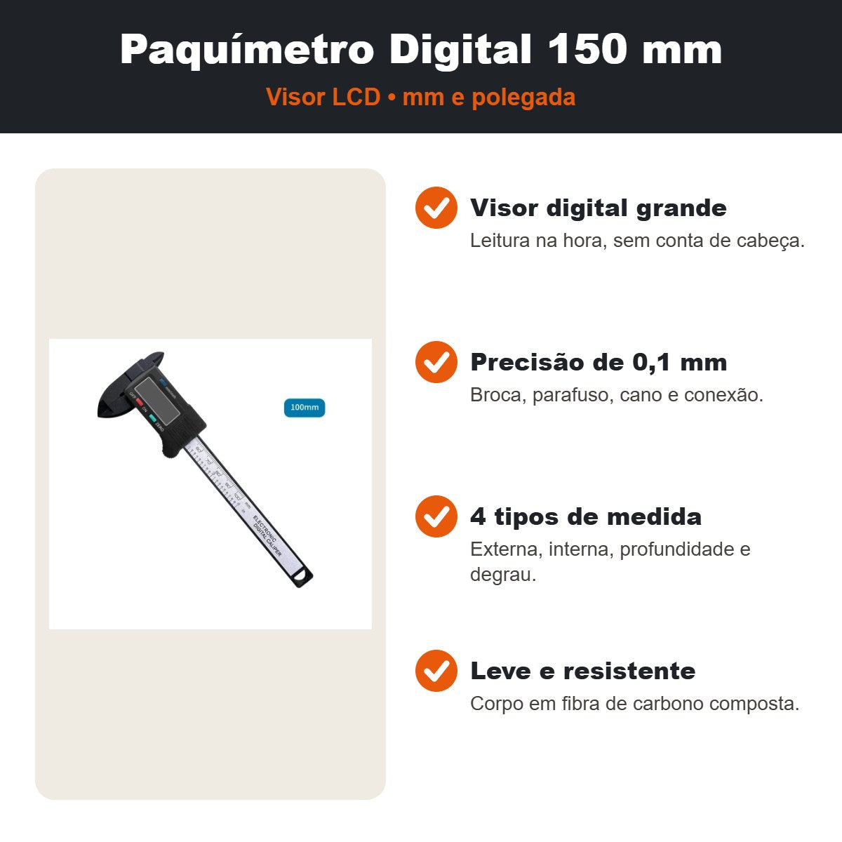Paquímetro digital: benefícios