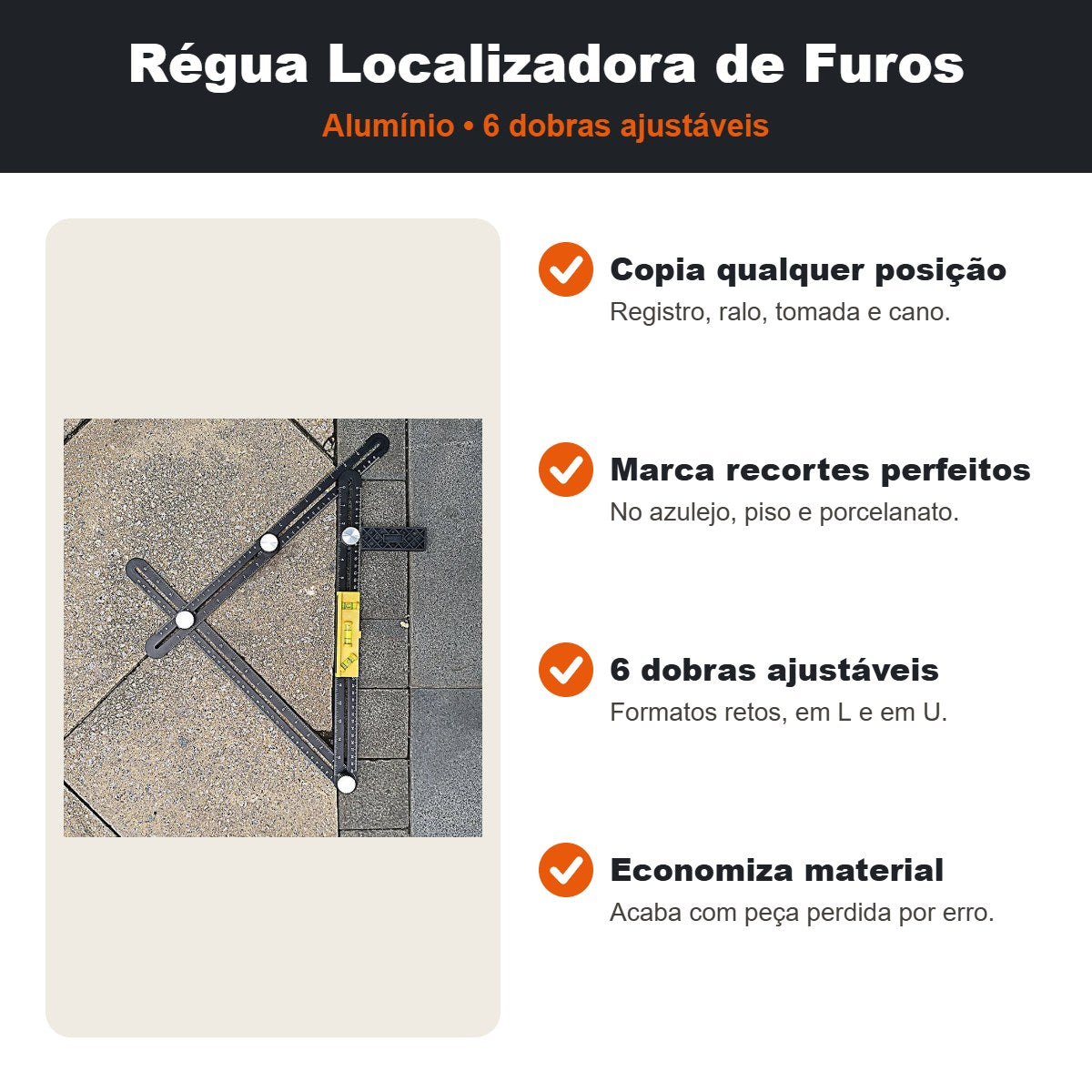 Régua localizadora de furos: benefícios